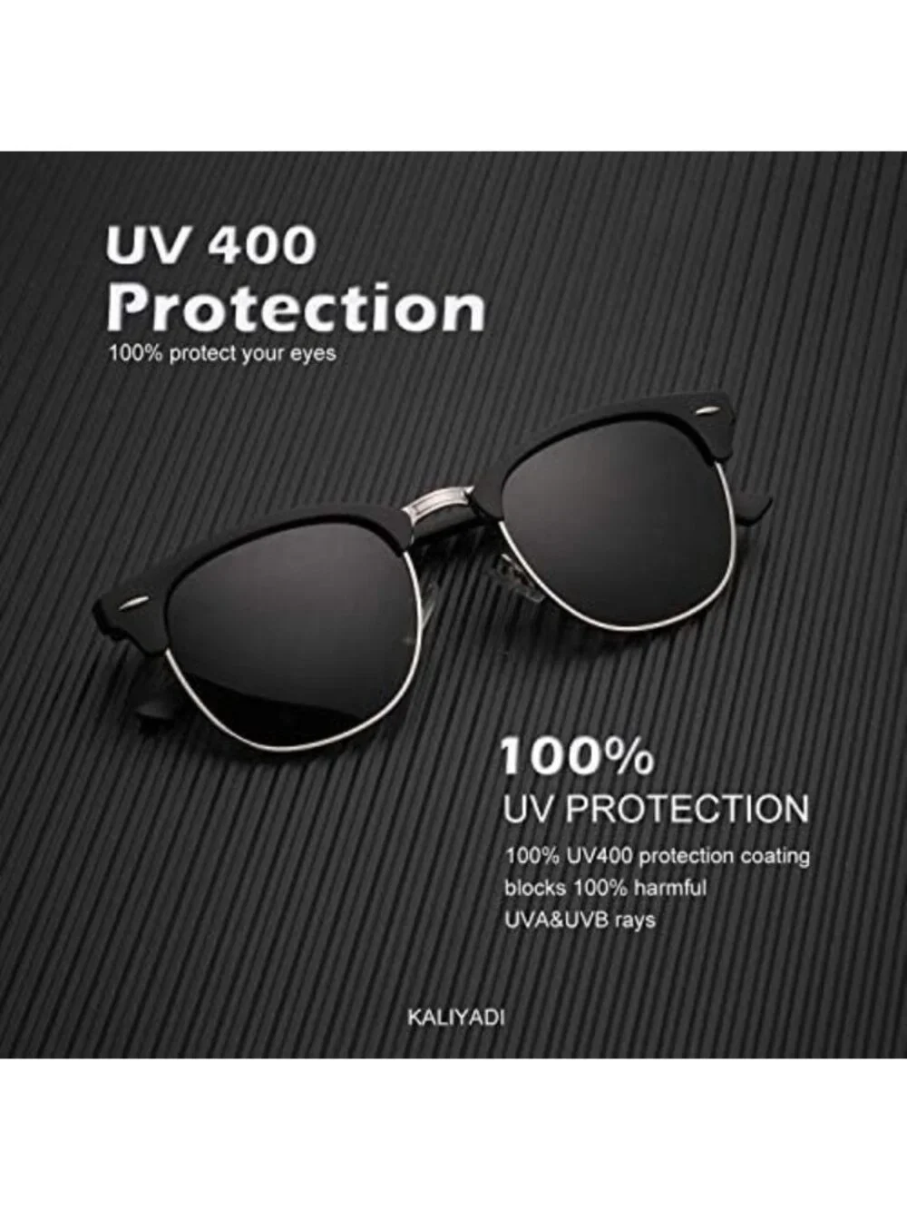 Polarized Semi-Rimless Sunglasses for Men & Women - UV Protection Driving